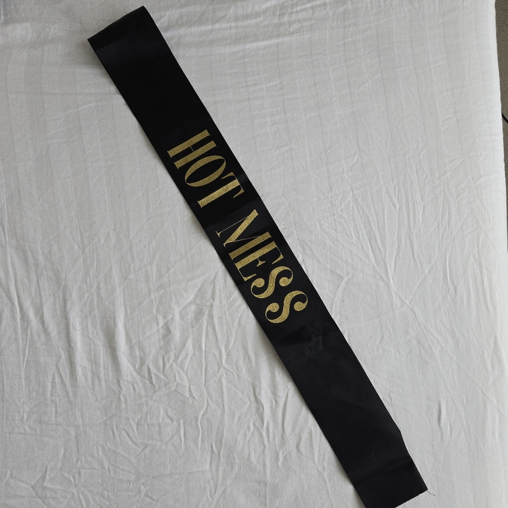 Bridal Shower Bachelorette Ladies Girls Night Out Funny Sashes Party Favor Black